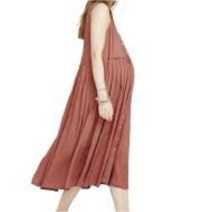 Hatch Anais Maternity Pin Dot Sleeveless Dress